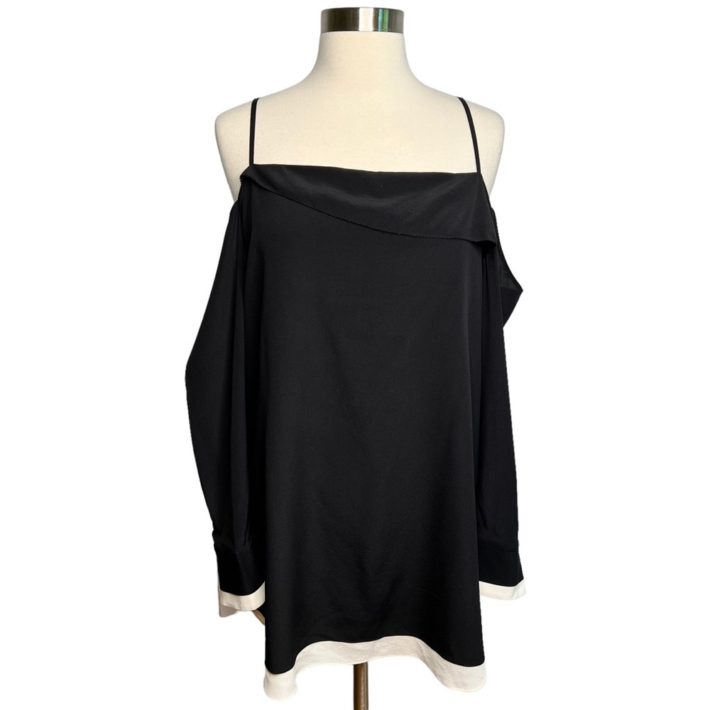 Rag & Bone Silk Karley Cold Shoulder Top L - Picture 5 of 13